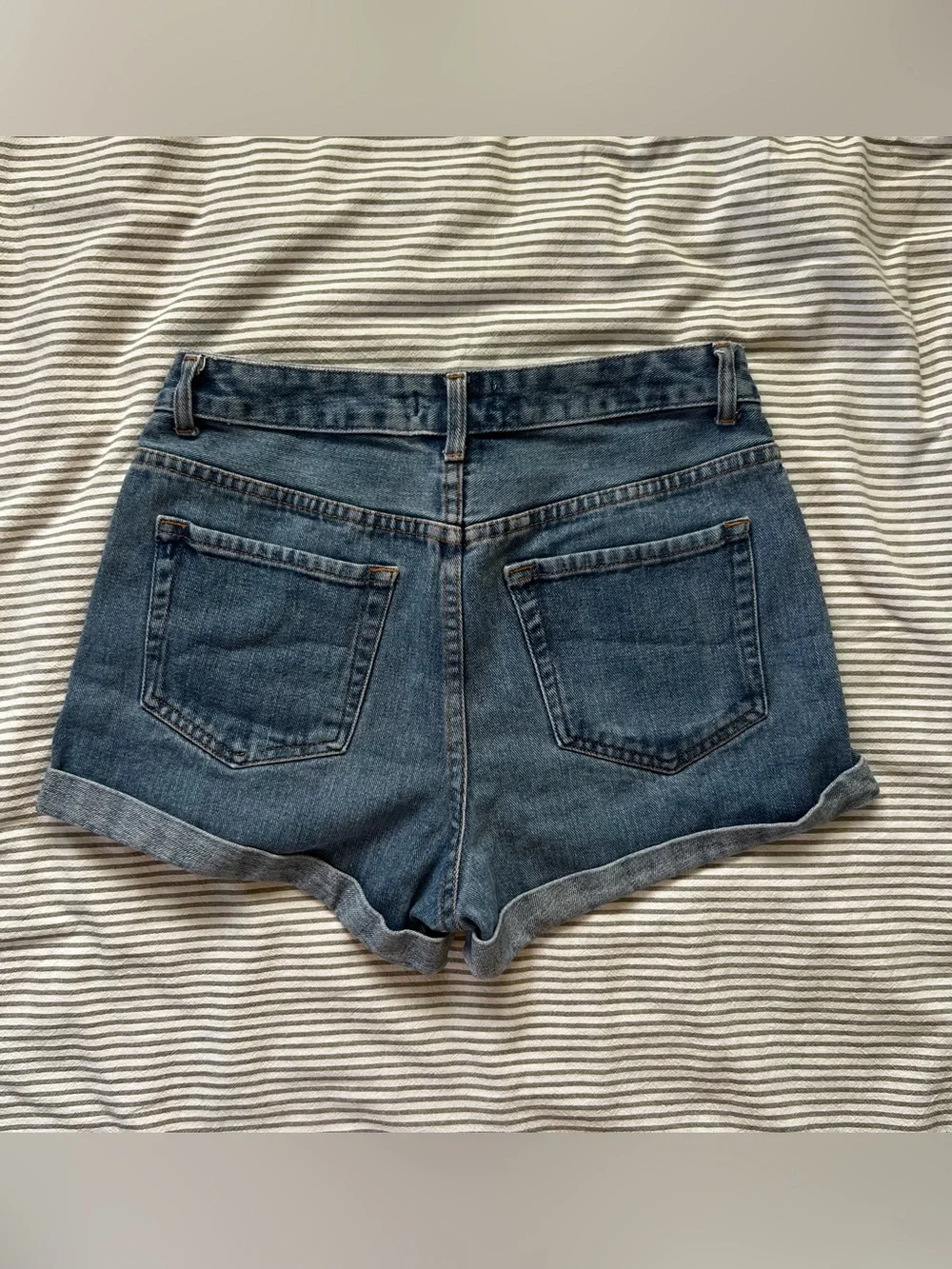 high waisted denim shorts